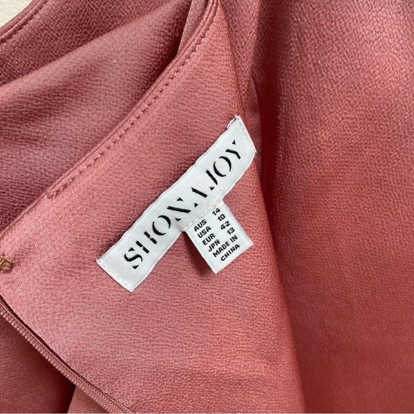 Shona Joy Luxe Cocktail Frill Dress Rose Pink 13954 - Picture 9 of 15